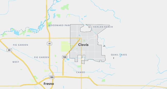 Map of Clovis, CA