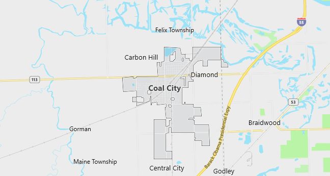 Map of Coal City, IL