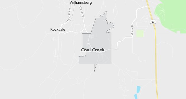 Map of Coal Creek, CO