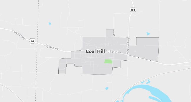 Map of Coal Hill, AR