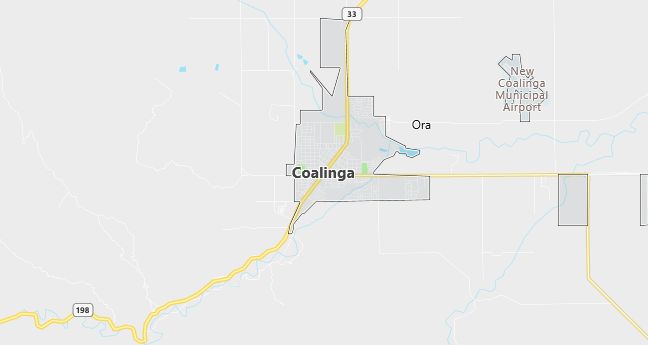 Map of Coalinga, CA