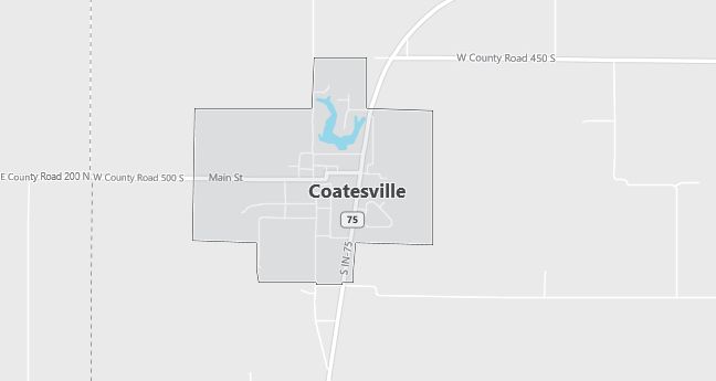 Map of Coatesville, IN