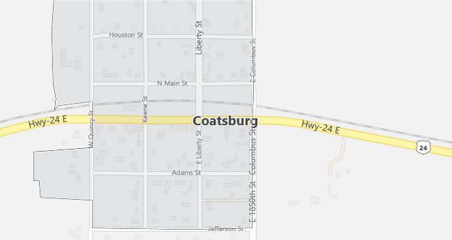 Map of Coatsburg, IL