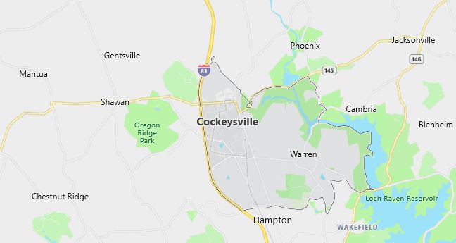 Map of Cockeysville, MD