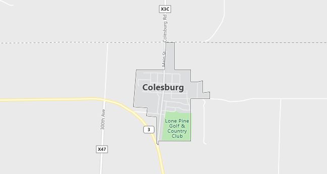 Map of Colesburg, IA