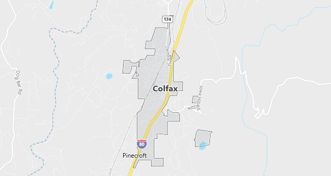 Map of Colfax, CA