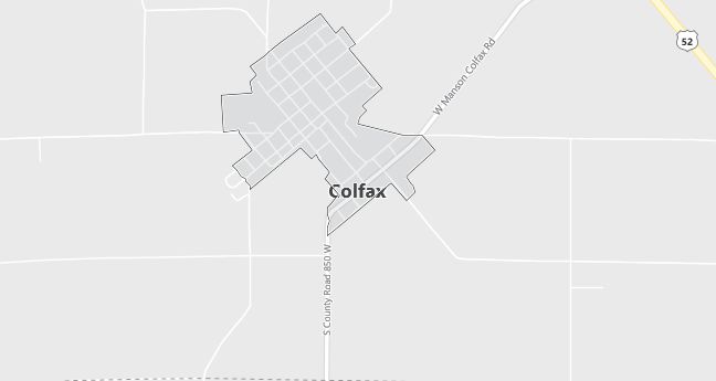 Map of Colfax, IN