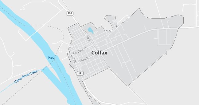 Map of Colfax, LA