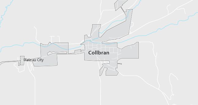 Map of Collbran, CO