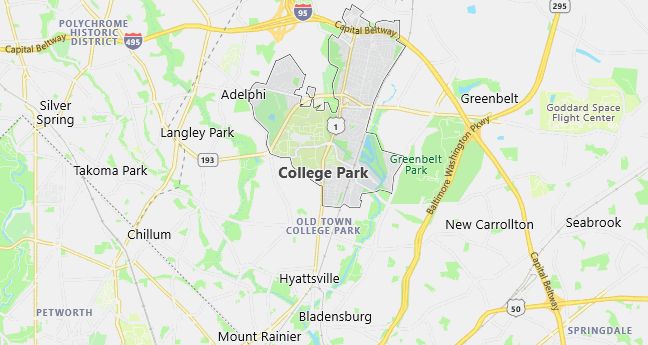 Map of College Park, MD