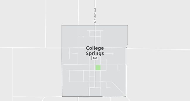 Map of College Springs, IA