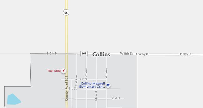 Map of Collins, IA