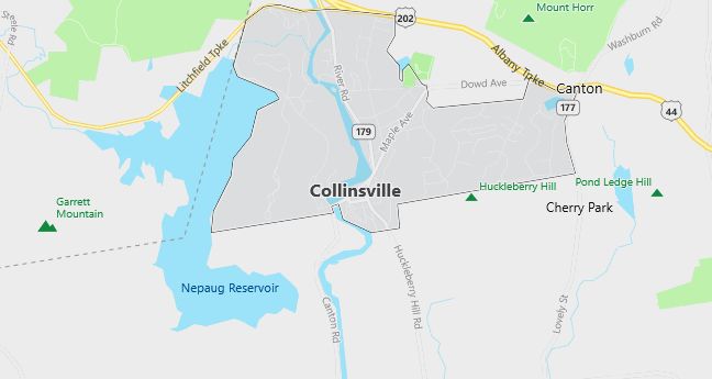 Map of Collinsville, CT