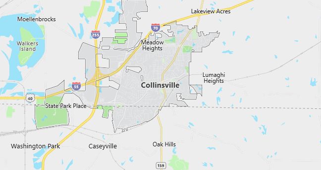 Map of Collinsville, IL