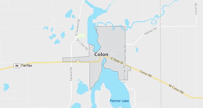 Map of Colon, MI