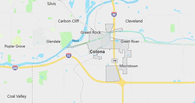 Map of Colona, IL