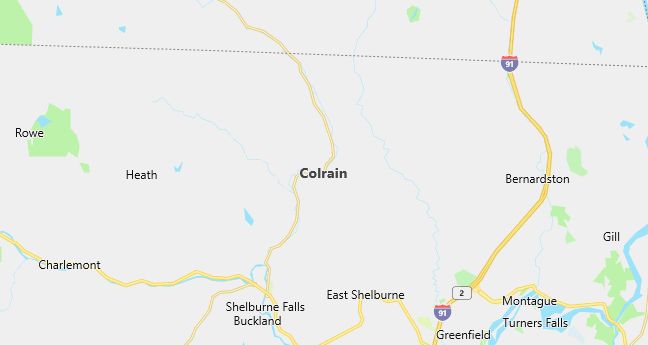 Map of Colrain, MA