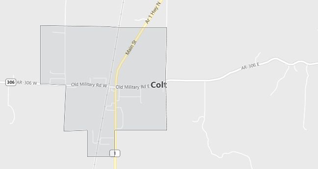 Map of Colt, AR