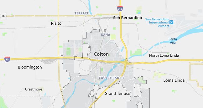 Map of Colton, CA