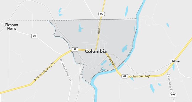 Map of Columbia, AL