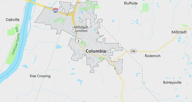 Map of Columbia, IL