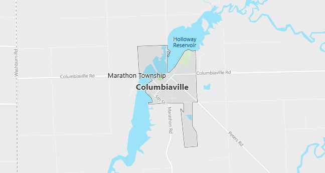 Map of Columbiaville, MI