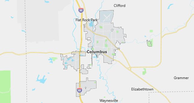 Map of Columbus, IN