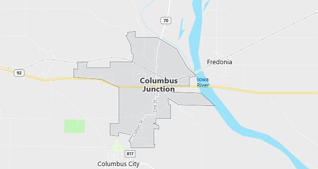 Map of Columbus Junction, IA