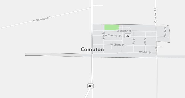 Map of Compton, IL