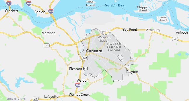 Map of Concord, CA