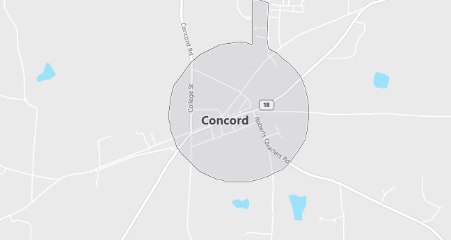 Map of Concord, GA