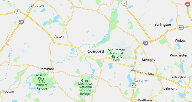 Map of Concord, MA