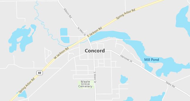 Map of Concord, MI