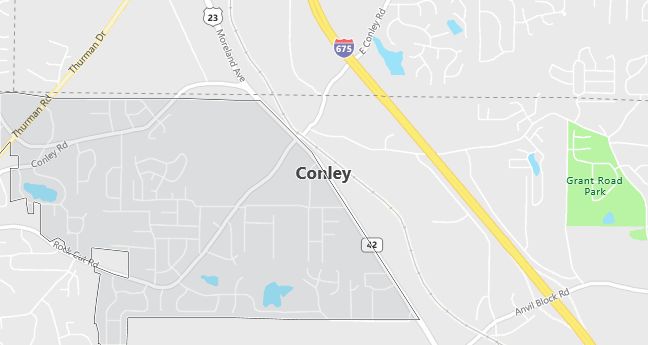 Map of Conley, GA