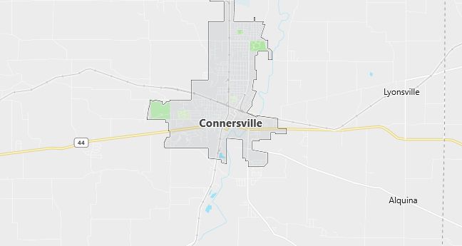 Map of Connersville, IN