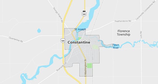 Map of Constantine, MI