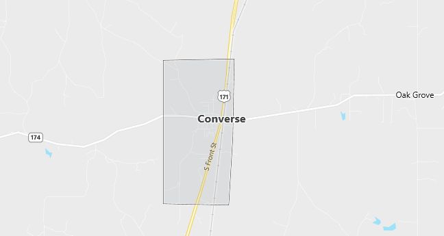 Map of Converse, LA