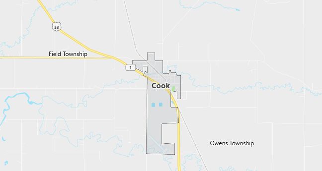 Map of Cook, MN