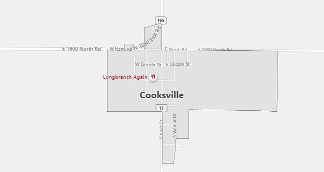 Map of Cooksville, IL