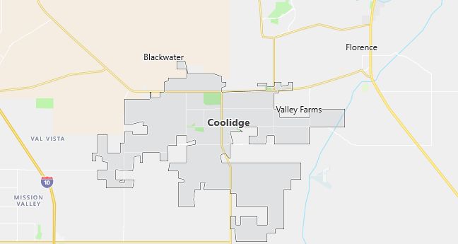 Map of Coolidge, AZ