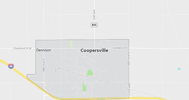 Map of Coopersville, MI