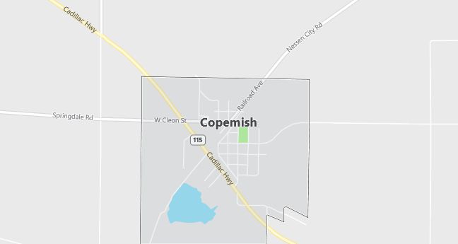 Map of Copemish, MI