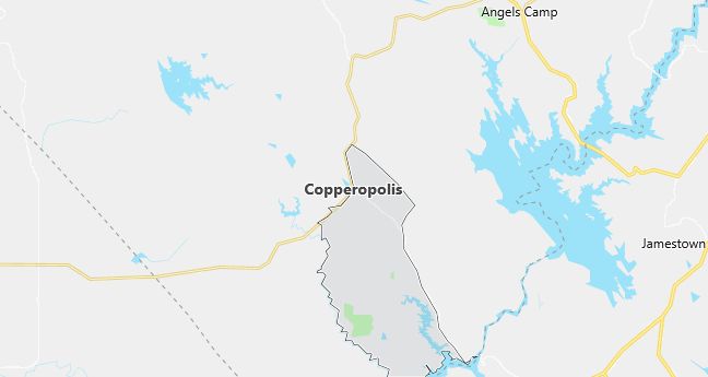 Map of Copperopolis, CA