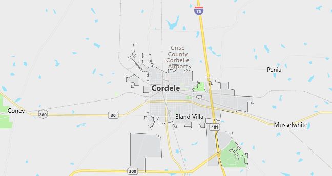 Map of Cordele, GA