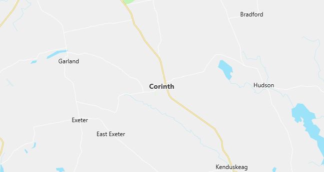 Map of Corinth, ME