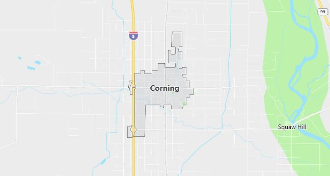 Map of Corning, CA