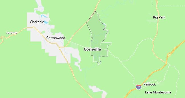 Map of Cornville, AZ