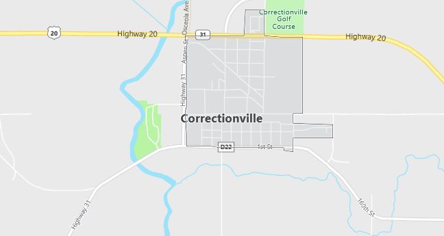 Map of Correctionville, IA