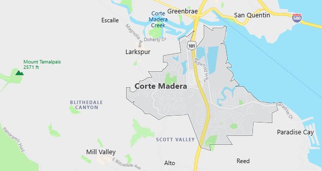 Map of Corte Madera, CA