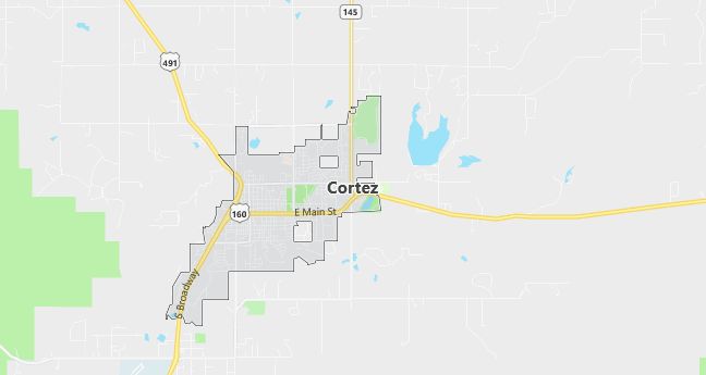 Map of Cortez, CO